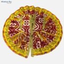Red-Yellow Krishna Dress – 8 Inch Diameter | Handcrafted Laddu Gopal Poshak for Festivals and Puja