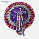 Multicolor Ethnic Krishna Dress – 8 Inch Diameter | Handcrafted Laddu Gopal Poshak with Silver Gota Work for Festivals, Janmashtami & Puja