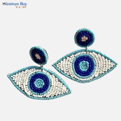 Evil Eye Handmade Beaded Earrings for Women – Statement Festive & Daily Wear Jewellery