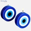 Blue Evil Eye Candle – Handmade Soy Wax Decorative Candle for Home, Desk & Gifting