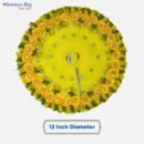 Yellow Krishna Dress – 12 Inch Diameter | Handcrafted Laddu Gopal Poshak for Festivals and Puja (with Mala)
