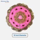Pink Krishna Dress – 12 Inch Diameter | Handcrafted Laddu Gopal Poshak for Festivals and Puja (with Mala)