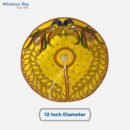 Yellow Krishna Dress – 12 Inch Diameter | Handcrafted Laddu Gopal Poshak for Festivals and Puja (Peacock Design)