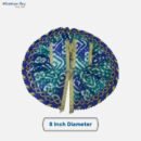 Royal Blue Krishna Dress – 8 Inch Diameter | Handcrafted Laddu Gopal Poshak for Festivals and Puja