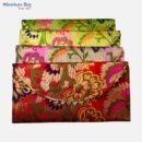Brocade Floral Shagun Envelope Set – Red, Pink, Green & Gold | Traditional Wedding & Festive Money Envelopes (Set of 4)