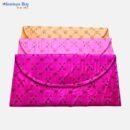 Handcrafted Embroidered Shagun Envelope Set – Pink, Magenta & Golden | Premium Satin Envelopes for Weddings, Festivals & Gifting (Set of 3)