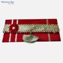 Premium Zari Embellished Shagun Envelope Set – Red, Yellow & Pink | Decorative Tassel Envelopes for Wedding & Festive Gifting (Set of 3)