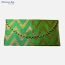 Modern Foil Zig-Zag Shagun Envelope Set – Red, Blue, Cream & Green | Contemporary Festival & Wedding Gifting Covers (Set of 4)