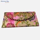Brocade Floral Shagun Envelope Set – Red, Pink, Green & Gold | Traditional Wedding & Festive Money Envelopes (Set of 4)
